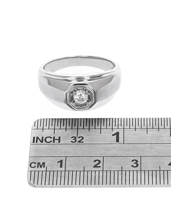 Gentlemen's Diamond Solitaire Ring in Platinum